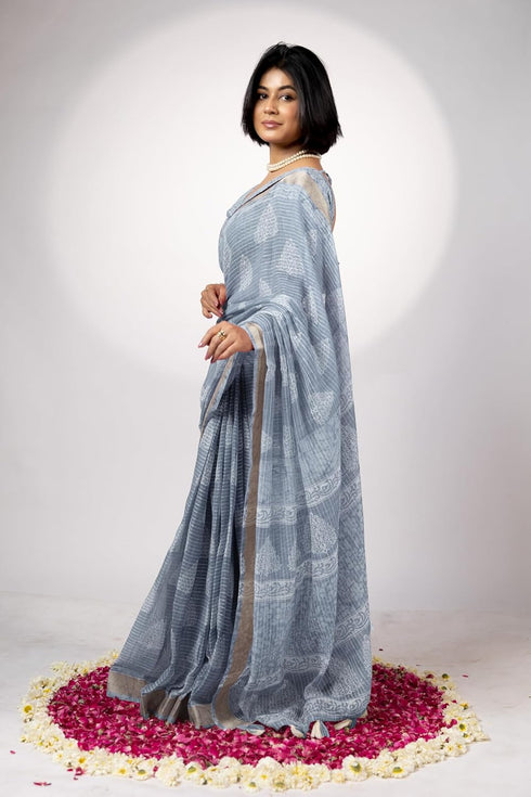 Vasthrlay Fashion Printed Mustard Ethnic Wear