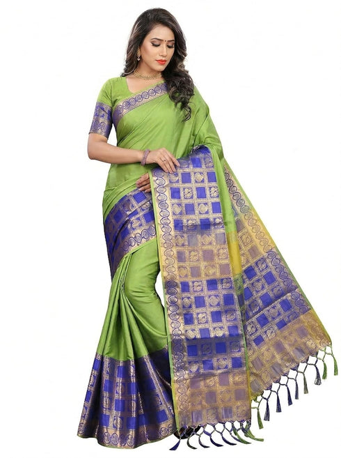 Vasthrlay Banarasi Freesize Ethnic Wear
