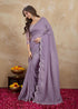 Vasthrlay Embroidery Unstitched Purple Ethnic Wear