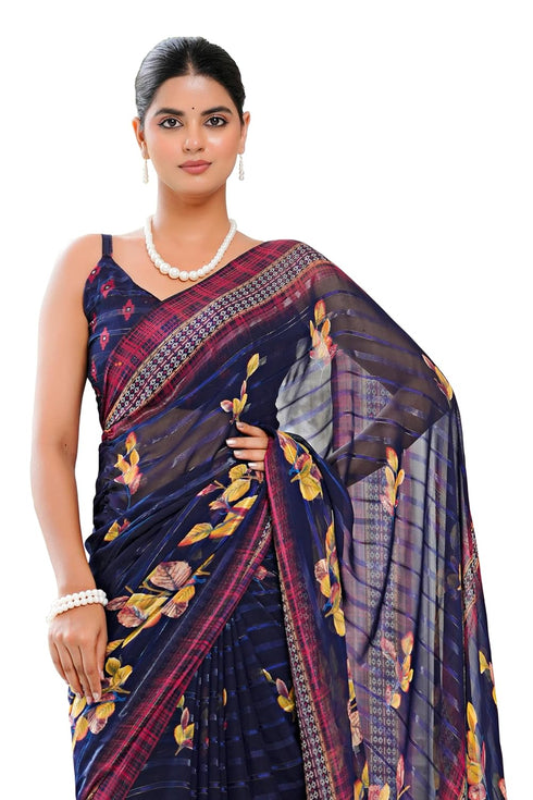 Vasthrlay Fashion Georgette Geometric Printed Ethnic Wear