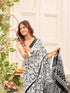 Vasthrlay Womens Abstract Unstitched Off White Saree