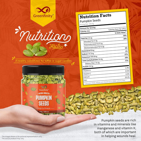 GreenFinity Premium Raw Pumpkin Seeds (Pepita)