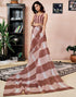 Vasthrlay Chanderi Printed Unstitched Off White Saree