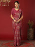 Vasthrlay Georgette Bandhani Unstitched Pink Saree