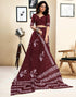 Vasthrlay Womens Printed Unstitched Dark Green Saree