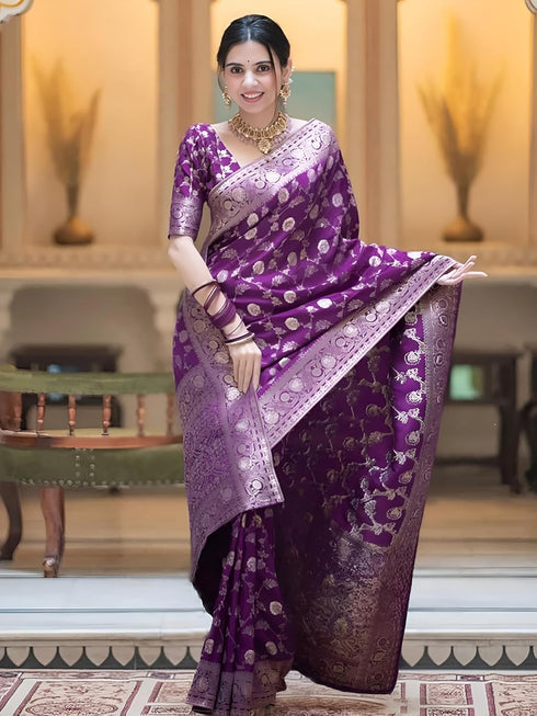 Vasthrlay Kanjivaram Banarasi Wedding Sari Az Ys Shayani Saree