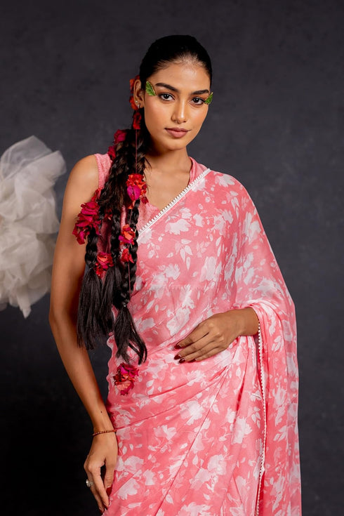 Vasthrlay Fashion Chiffon Georgette Printed Ethnic Wear