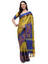 Vasthrlay Peacock Embroidery Contrast Saree