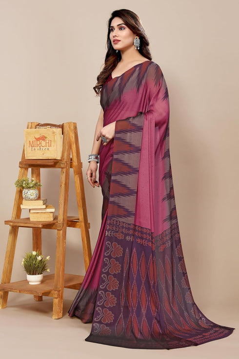 Vasthrlay Fashion Chiffon Printed Ethnic Wear