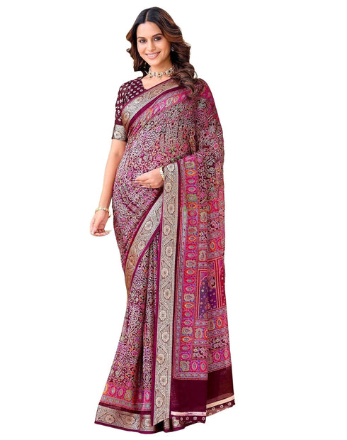 Vasthrlay Georgette Weaving Yellow Saree