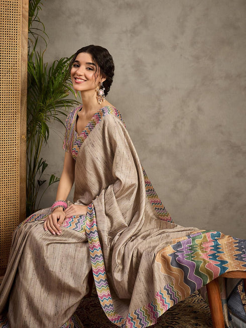 Vasthrlay Georgette Madhubani Unstitched Su Ethnic Wear