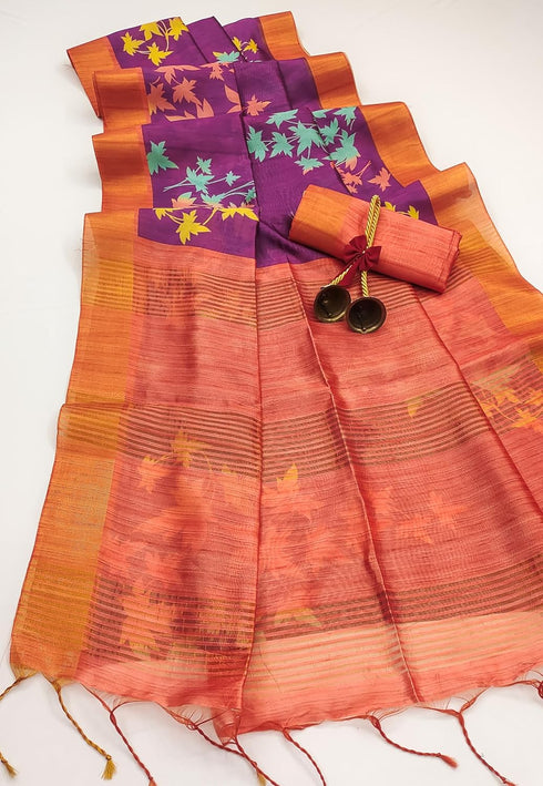 Vasthrlay Saree Extraordinary Kalamkari Floral Print