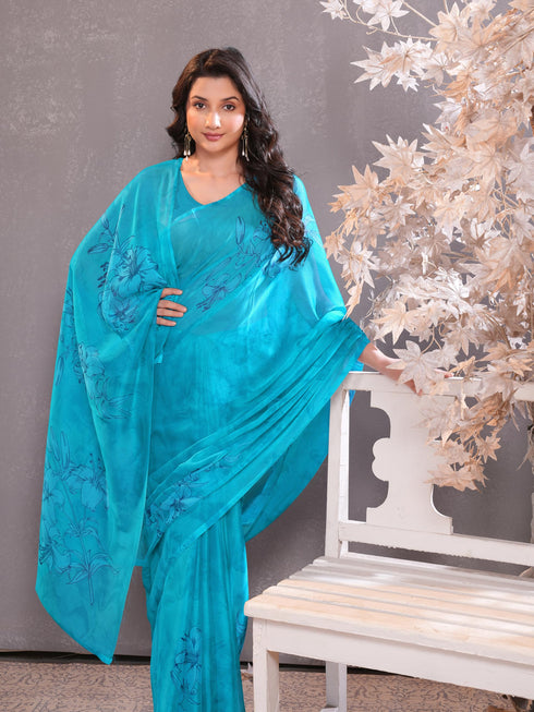 Vasthrlay Chiffon Floral Saree