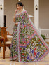 Vasthrlay Womens Printed Unstitched Beige Saree