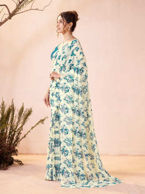 Vasthrlay Georgette Printed Saree