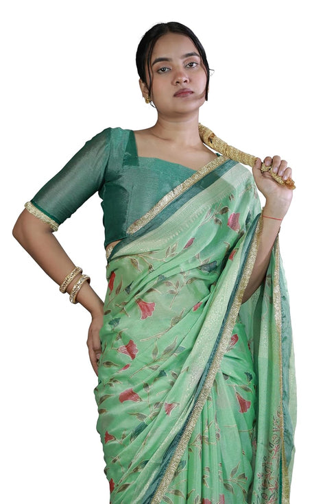 Vasthrlay Fashion Chiffon Madhubani Printed Ethnic Wear