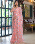 Vasthrlay Georgette Printed Unstitched Orange Saree