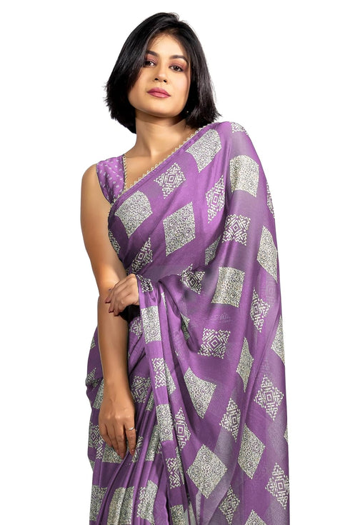 Vasthrlay Fashion Chiffon Printed Ethnic Wear