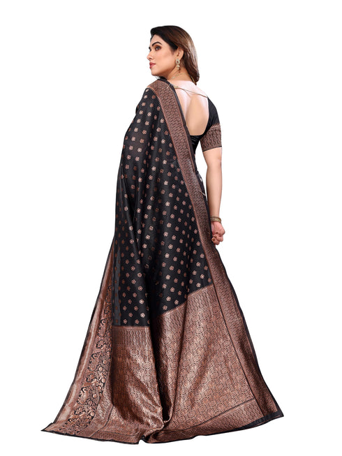 Vasthrlay Pink Kanjivaram Unstitched Saree
