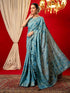 Vasthrlay Vichitra Printed Unstitched Maroon Saree