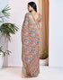 Vasthrlay Womens Printed Unstitched Cream Saree