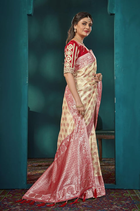 Vasthrlay Banarasi Embroidery Blouse Piece Mn1883