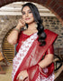 Vasthrlay Womens Printed Unstitched White Saree