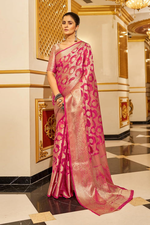 Vasthrlay Organza Patola Leriya Unstitched Saree