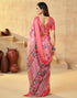 Vasthrlay Georgette Printed Unstitched Multicolor Saree