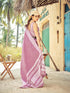Vasthrlay Women's Lucknowi Chikankari Unstitched Saree