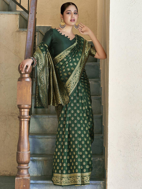 Vasthrlay Banarasi Unstitched Saree