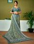 Vasthrlay Womens Cotton Printed Brown Saree