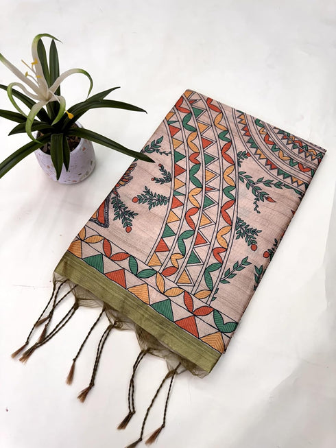 Vasthrlay Kalamkari Beautiful Darkgrey