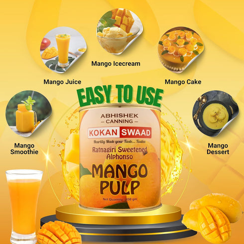 Kokan Swaad Ratnagiri Alphonso Mango Pulp Sweetened