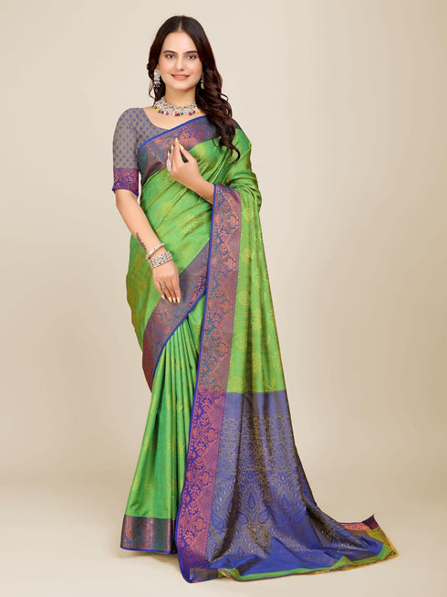 Vasthrlay Multicoloured Banarasi Ethnic Wear