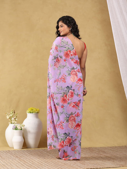Vasthrlay Georgette Floral Saree