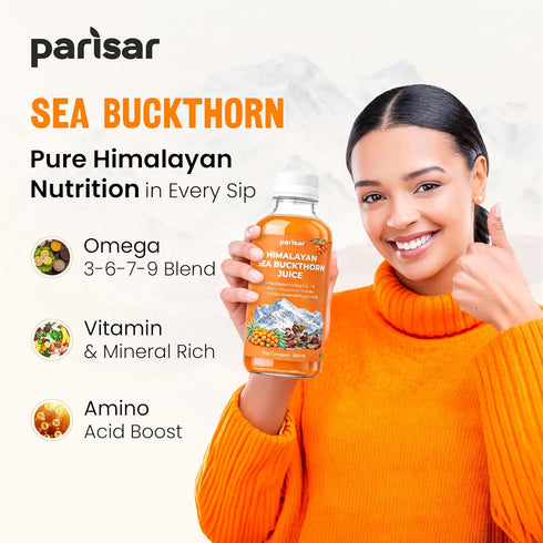 Parisar Himalayan Sea Buckthorn Juice No Added Sugar 300ml