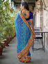 Vasthrlay Bandhani Embroidery Red Saree