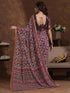 Vasthrlay Georgette Printed Blue Saree