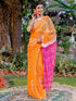 Vasthrlay Bandhani Printed Unstitched Peach Saree