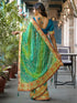 Vasthrlay Bandhani Embroidery Red Saree