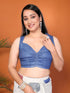 Vasthrlay White Floral Printed Design Linen Saree With Solid Unstitched Linen Blouse Piece