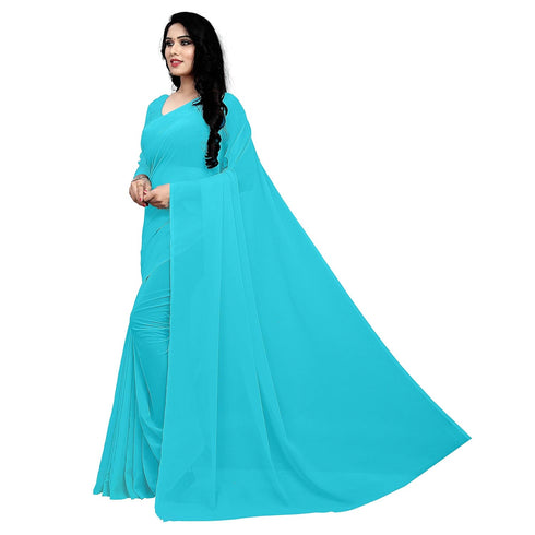 VasthrlayTextile Georgette Unstitched Pink Free Ethnic Wear