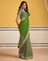 Vasthrlay Georgette Embroidery Unstitched Maroon Saree