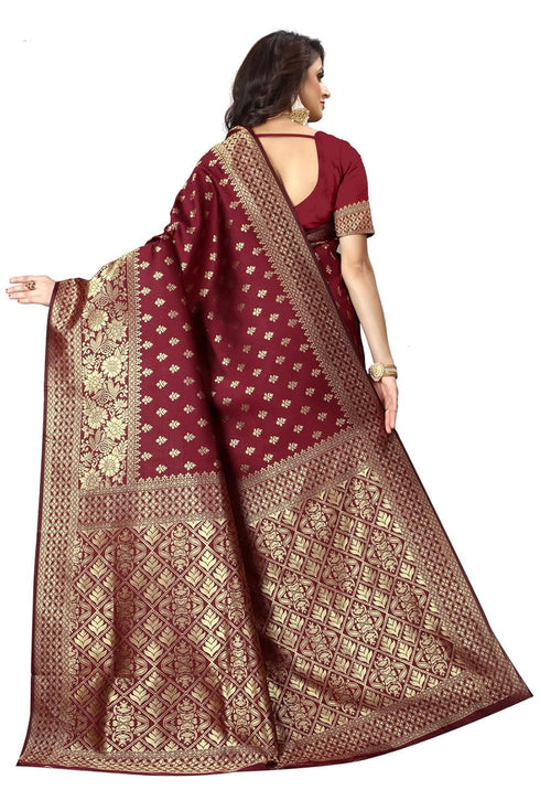 Vsathrlay Purple Kanchipuram Ethnic Wear