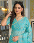 Vasthrlay Georgette Embroidery Unstitched Maroon Saree