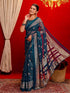 Vasthrlay Georgette Printed Unstitched Maroon Saree
