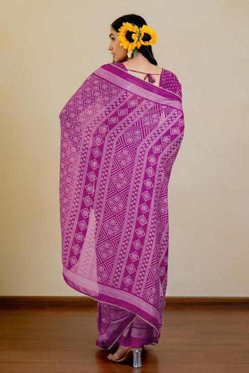 Vasthrlay Fashion Georgette Leheriya Turquoise Ethnic Wear
