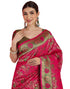 Vasthrlay Banarasi Jacquard Unstitched Pink Saree