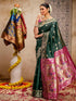 Vasthrlay Weaving Paithani Unstitched Maroon Saree